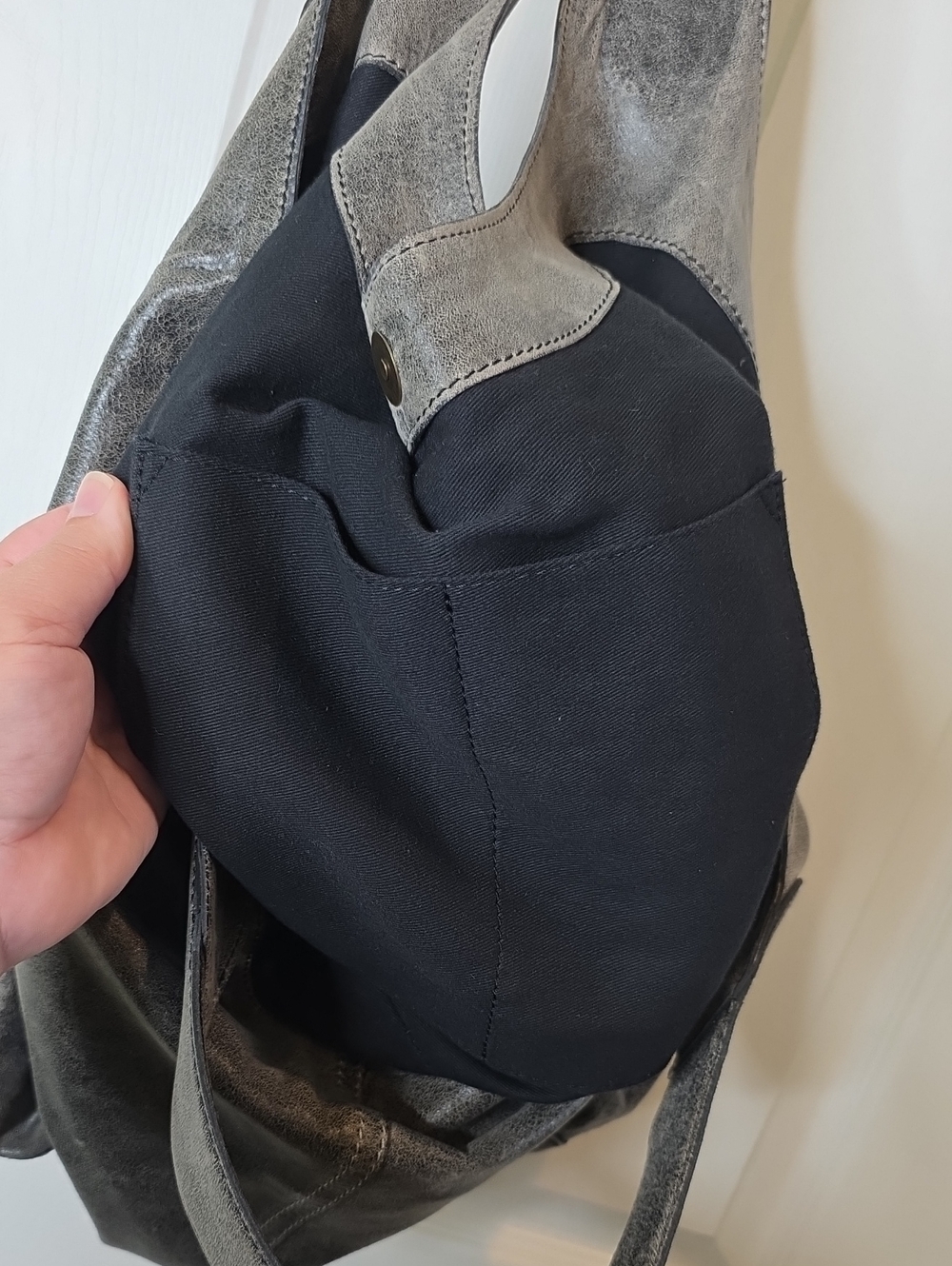 Free People Hadley Distress Slouchy Oversized Distressed Shoulder Bag Tote - Picture 8 of 13